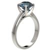 Image 4 : 2.50 CTW Certified Intense Blue SI Diamond Solitaire Engagement Ring 10K White Gold - REF-502Y3K - 3