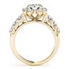Image 4 : 3.16 CTW Certified VS/SI Diamond 2Pc Wedding Set Solitaire Halo 14K Yellow Gold - REF-592X5T - 30728