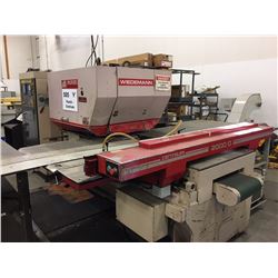 1990 Murata Wiedemann Centrum 2000 Q 22 Ton Punch With Turbo Conveyor and Roller Support Tables. Vie