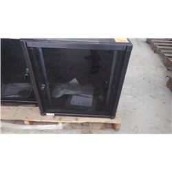 HOFFMAN GLASS FRONT LOCKABLE CABINET 2' SQUARE