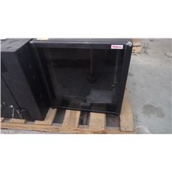 HOFFMAN GLASS FRONT LOCKABLE CABINET 2' SQUARE