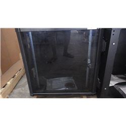 HOFFMAN GLASS FRONT LOCKABLE CABINET 2' SQUARE