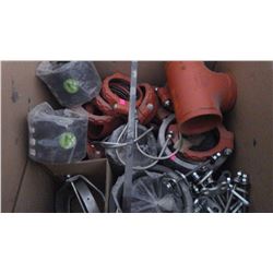 PALLET OF ASST'D PIPE CLAMS, HANGERS AND COUPLERS