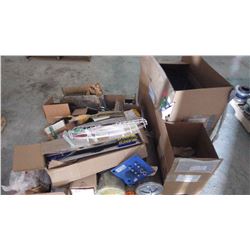 PALLET OF MISC PARTS, FILTERS, FASTENERS, 2" BALL VALVES AND SANDVIK PARTS, AIR BRAKEPOT, ETC