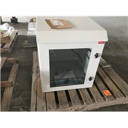 HOFFMAN GLASS FRONT METAL CABINET