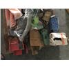 Image 3 : PALLET OF WELDING WIRE, YUKAW HYD CONTROL, MISC BOLTS, APPROX 25 WAKTER GRINDING DISCS, LINCOLN WATE
