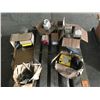 Image 1 : PALLET WITH 2 CRANE CONTROLS, HUBS, BEARINGS, HYDRAULIC BLOCKS, MISC PARTS, SENSORS, ETN BREAKER