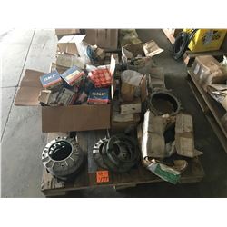 PALLET OF FLYGT AND SANDVIK PARTS, IMPELLORS, BEARINGS, SEALS, ETC.