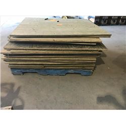 PALLET OF 3/4 INCH TREATED PLYWOOD AS PICTURED