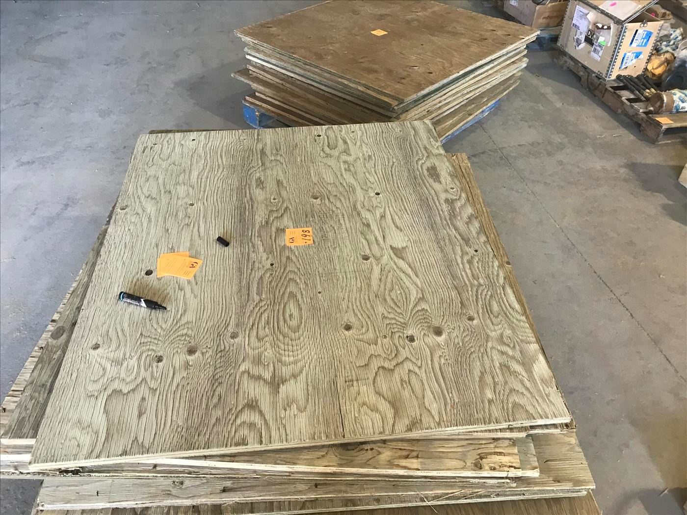 PALLET OF 3/4 INCH TREATED PLYWOOD AS PICTURED