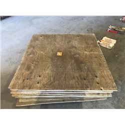 PALLET OF 3/4 INCH TREATED PLYWOOD AS PICTURED