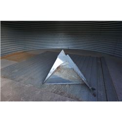 2300 BUSHEL BUTLER GRAIN BIN WITH AIR FAN ON CEMENT NO FLOOR. BINS ARE LOCATED IN RM OF MILDEN. TRAV
