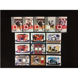 GAME WORN JERSEY HOCKEY CARD LOT