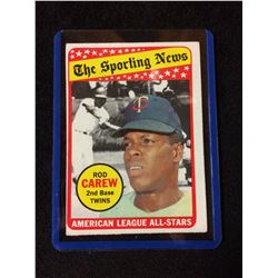 1969 Topps Rod Carew Minnesota Twins 419 Baseball Card Sporting News AL All Star