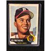 Image 1 : 1953 Topps #37 Eddie Mathews