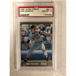 1991 ULTRA UPDATE #U-4 MIKE MUSSINA (GEM MT 10) PSA GRADED