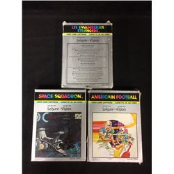 INTELLIVISION VIDEO GAME LOT (ALIEN INVADERS, SPACE SQUADRON, AMERICAN FOOTBALL)