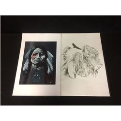 NATIVE ART PRINT LOT BY HUBERT BILLY (12" X 18")