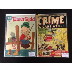 GOLDEN AGE COMIC BOOK LOT ELMER FUDD, CRIME CANT WIN