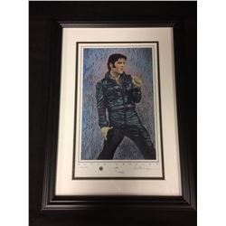 LIMITED EDITION ELVIS PRESLEY ARTIST PRINT (ELVIS PRESLEY ENTERPRISES) 406/1968