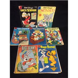 VINTAGE DELL COMIC BOOK LOT (UNCLE SCROOGE, SCAMP, BUGS BUNNY & MORE)10 CENT COMICS