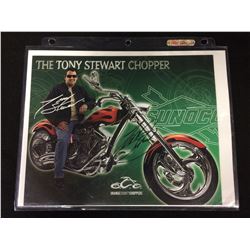 TONY STEWART SIGNED 8" X 10" COLOR PHOTO