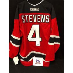 SCOTT STEVENS SIGNED DEVILS JERSEY W/ AJ SPORTSWORLD COA