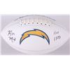 Image 1 : Ron Mix Signed Chargers Logo Football Inscribed "HOF 1979" (SGC COA)