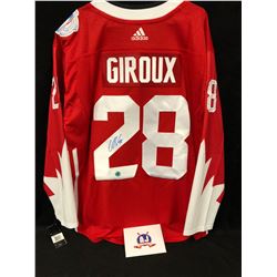 2016 CLAUDE GIROUX SIGNED TEAM CANADA WORLD CUP OF HOCKEY JERSEY W/ AJ SPORTSWORLD COA