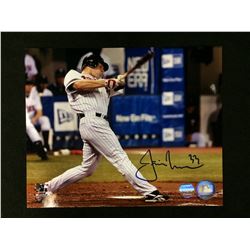 JUSTIN MORNEAU SIGNED 8" X 10" COLOR PHOTO