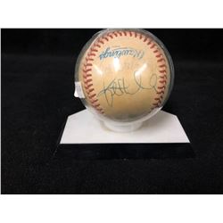 AUTOGRAPHED BASEBALL WITH CASE (Rick Stelmaszek & More...)