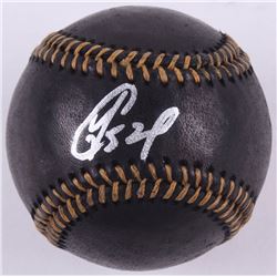 Yoenis Cespedes Signed OML Black Leather Baseball (Beckett COA)