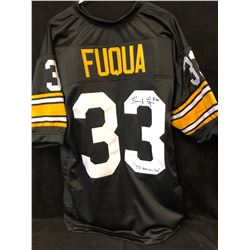 John Fuqua Signed Steelers Jersey Inscribed "I'll Never Tell" (TSE COA)