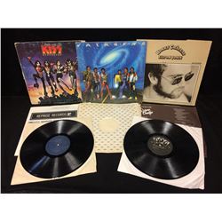 VINYL RECORD LOT (KISS, JACKSONS, ELTON JOHN)