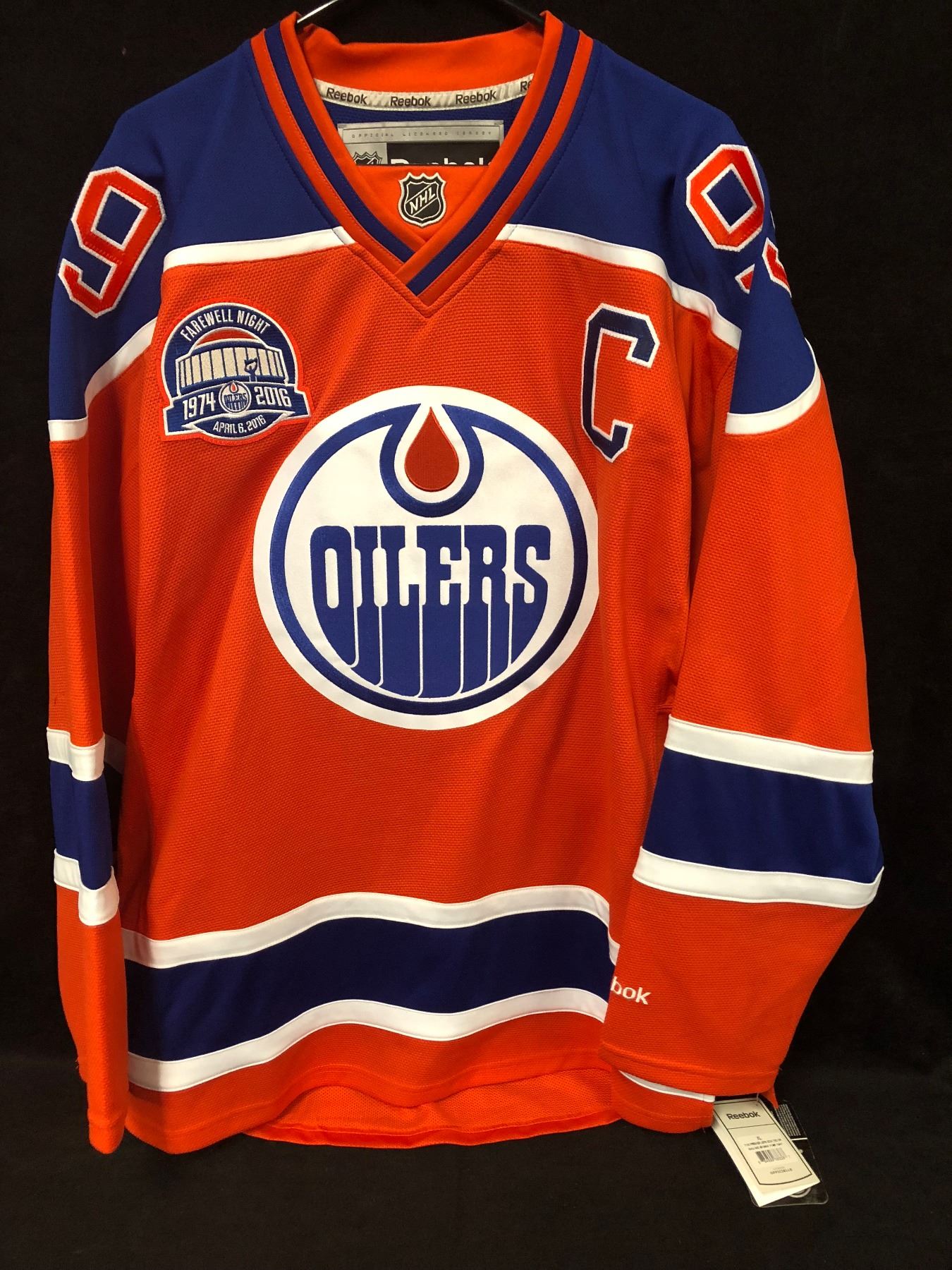 WAYNE GRETZKY OILERS HOCKEY JERSEY (OFFICIAL REEBOK JERSEY)
