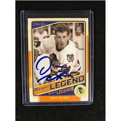 SIGNED 2012-13 O-Pee-Chee Marquee Legend Blackhawks Doug Wilson #509