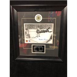 BOBBY ORR AUTOGRAPHED CLASSIC "FLYING" 22" X 20" FRAMED PHOTO W/ GREAT NORTH ROAD COA