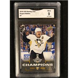 2016 UD STANLEY CUP #7 EVGENI MALKIN (MINT 9) GMA GRADED