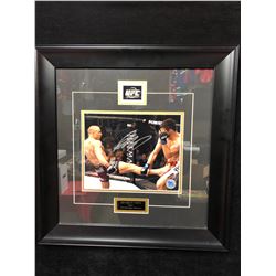 GEORGES ST. PIERRE SIGNED 20" X 20" FRAMED COLOR PHOTO (UFC)