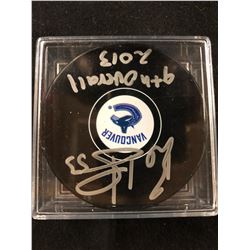 BO HORVAT SIGNED NHL HOCKEY PUCK W/ JSA COA (VANCOUVER CANUCKS)