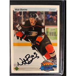 SIGNED 2010-11 UPPER DECK YOUNG GUNS NICK BONINO