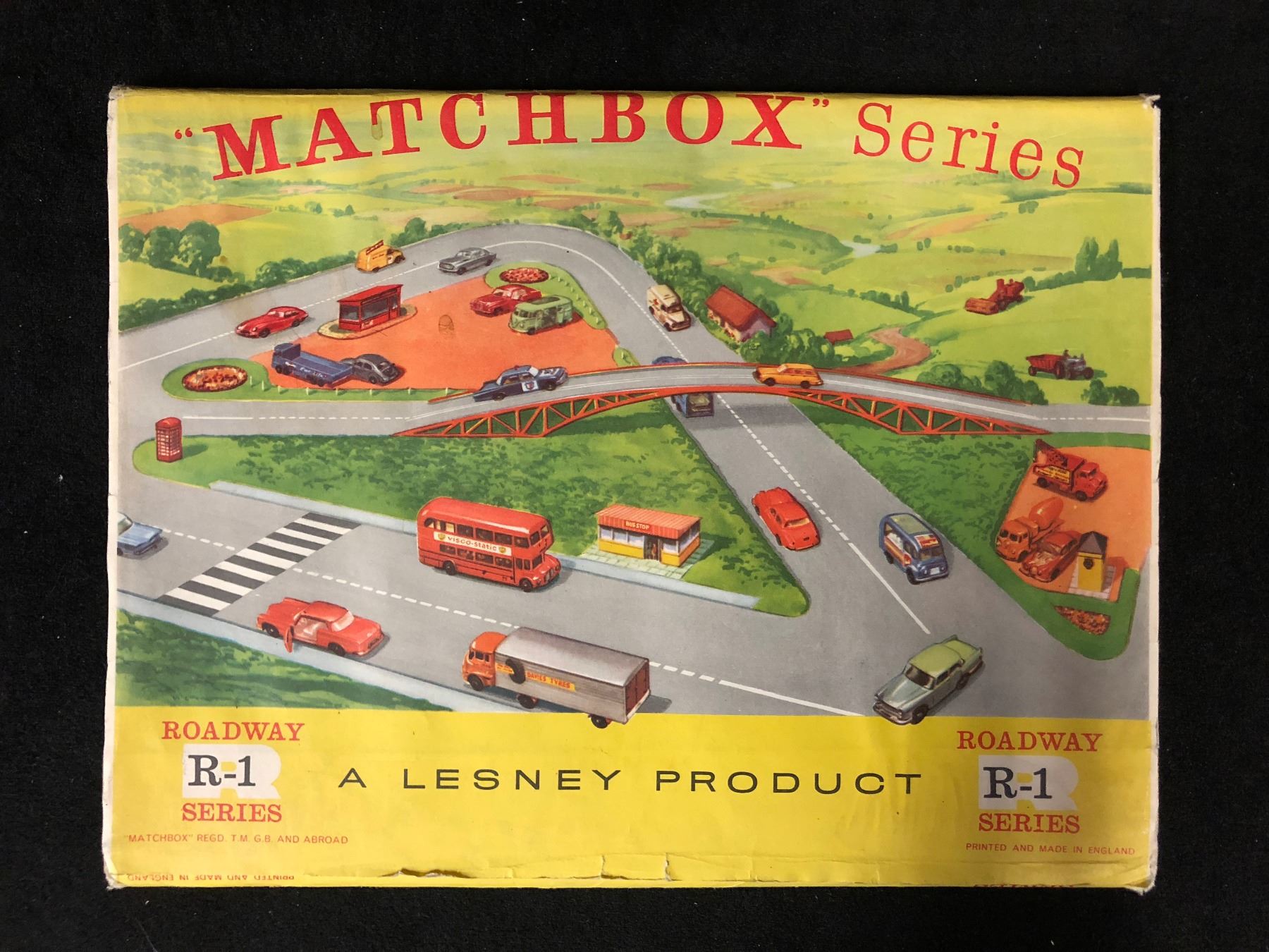 Vintage Lesney Matchbox Roadway Series R-1 1964 Map Set Made In England