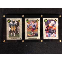 1991 NFL DRAFT PICKS SIGNED FOOTBALL TRADING CARDS LOT