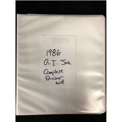 1986 G.I JOE COMPLETE STICKER SET AND ALL 192 CARDS VINTAGE