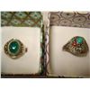 Image 2 : TWO STERLING PRECIOUS STONE LADIES DINNER RINGS