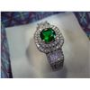 Image 3 : TWO STERLING PRECIOUS STONE LADIES DINNER RINGS
