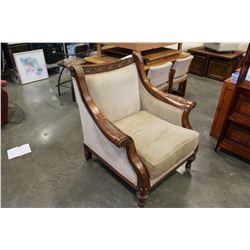 WOOD FRAMED OVERSIZED CHAIR