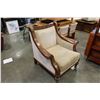 Image 1 : WOOD FRAMED OVERSIZED CHAIR