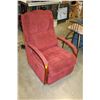 Image 1 : RED LAZYBOY UPHOLSTERED BENTWOOD ELECTRIC RECLINER