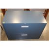 Image 2 : BLUE METAL 2 DRAWER LATERAL FILING CABINET